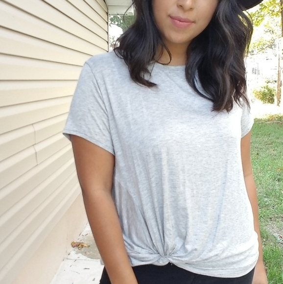 FORGET ME KNOT GRAY TEE SHIRT TOP - Picture 10 of 15